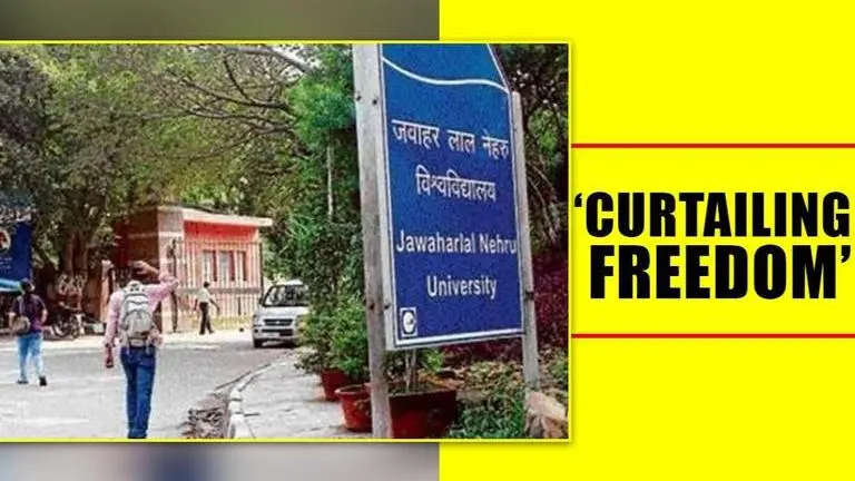 JNU: International School students protest over gate closing time JNU