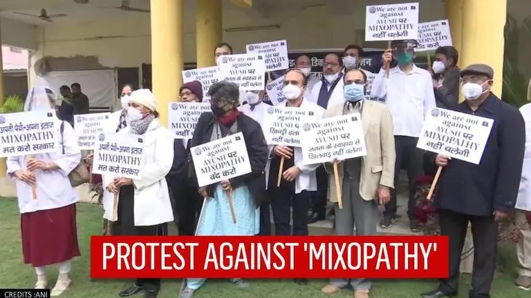 IMA doctors protests against 'mixopathy'; demand rollback of AYUSH 'surgery' notification IMA protests