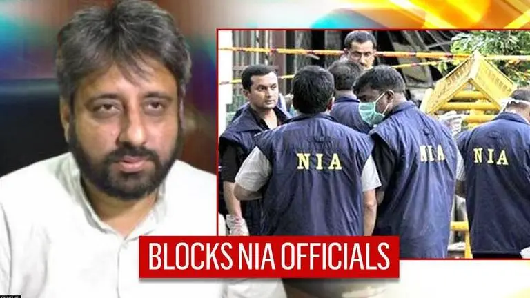AAP MLA Amanatullah Khan blocks NIA raids in Delhi, case registered by Delhi Police Amanatullah Khan
