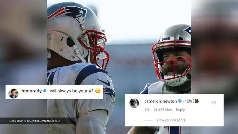 Tom Brady's cheeky reminder for Julian Edelman after WR welcomes Cam Newton to Patriots tom brady