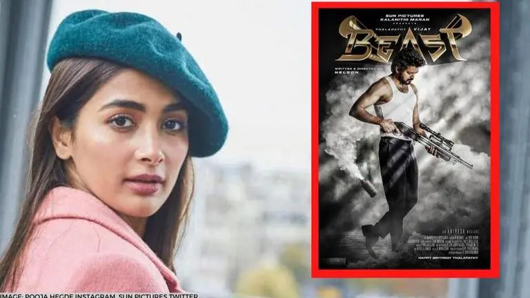 Pooja Hegde thrilled about Vijay's 'Beast' poster, calls it 'whole lot of excitement' Pooja Hegde