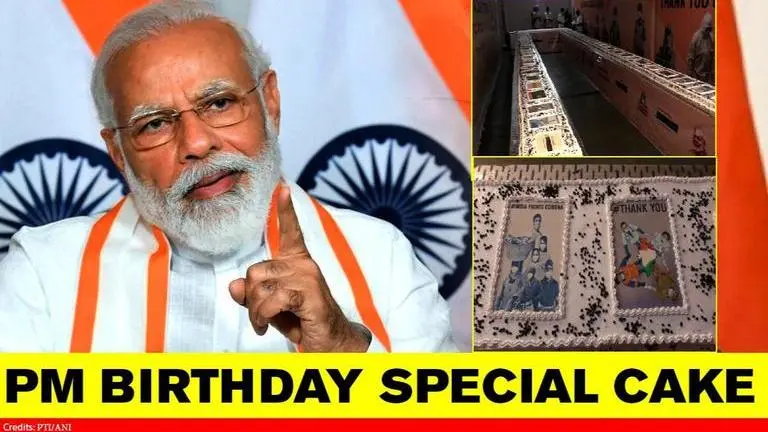 Surat bakery makes 71-feet-long cake with 'corona warriors' theme on PM Modi's Birthday Narendra Modi