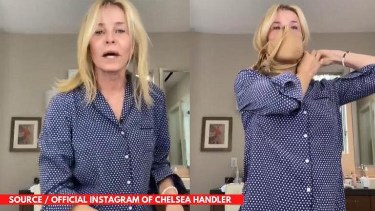 Chelsea Handler Made a Face Mask Out of Her Own Bra in a New Video