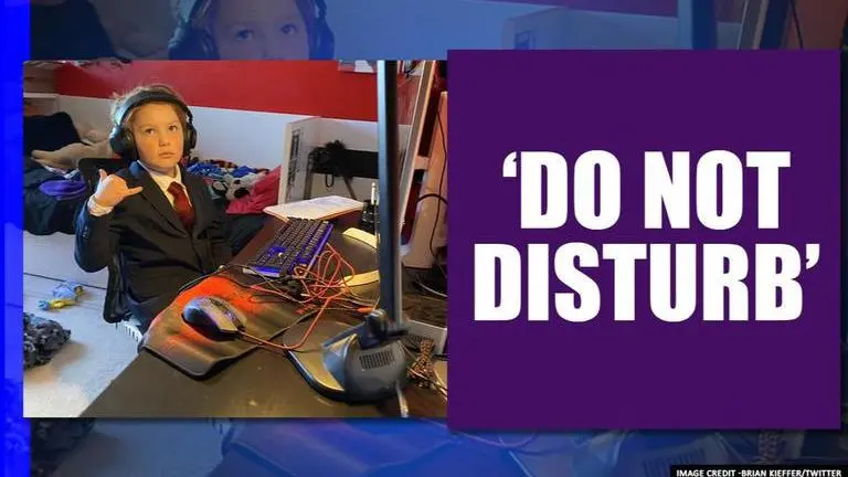 US: 7-year-old boy wears a suit for online class, netizens say 'send resume, he's hired' US