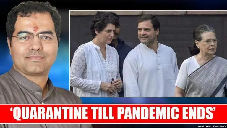 BJP MP slams Gandhis for ‘creating panic’, says 'quarantine them till pandemic ends' BJP