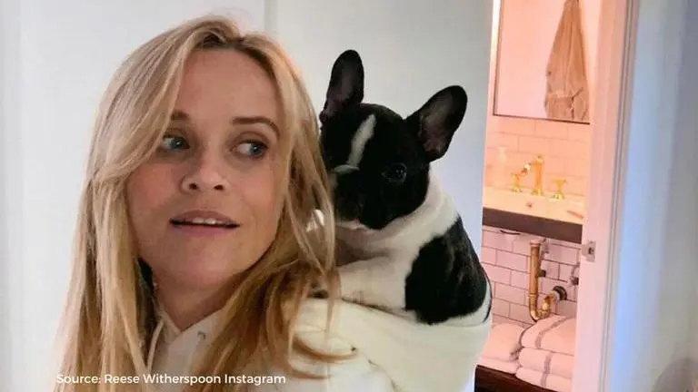 Reese Witherspoon gets into the Easter spirit, dresses up her dog like a bunny Source: reese witherspoon ig