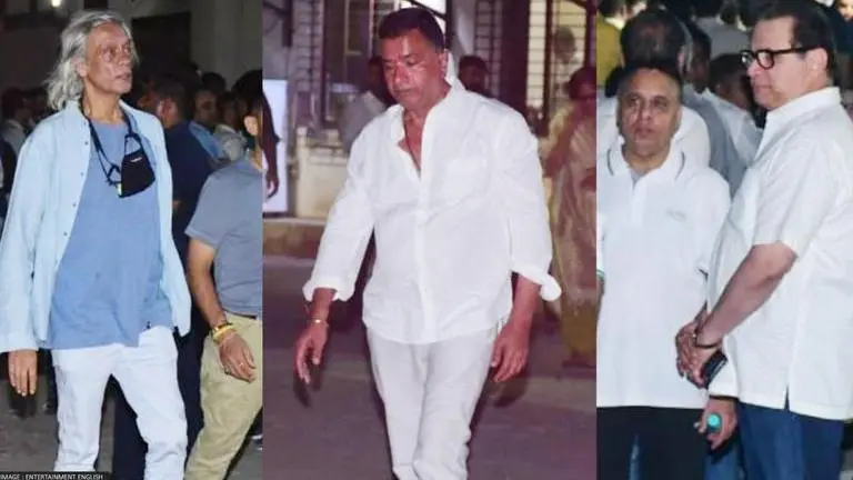 Satish Kaushik funeral: Anupam Kher, Sham Kaushal and family bid tearful farewell Satish Kaushik