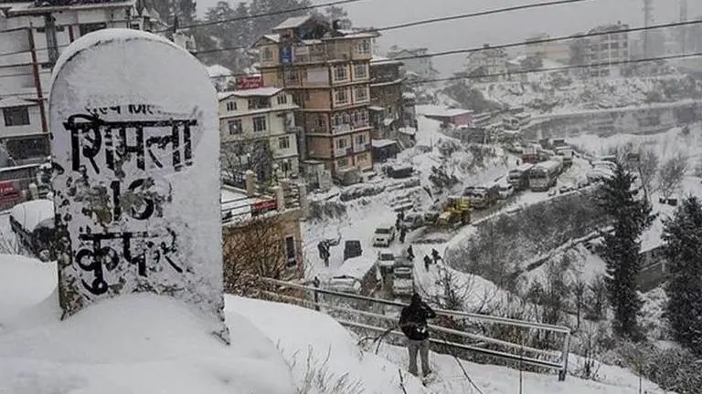 Fresh snowfall in Shimla, Manali