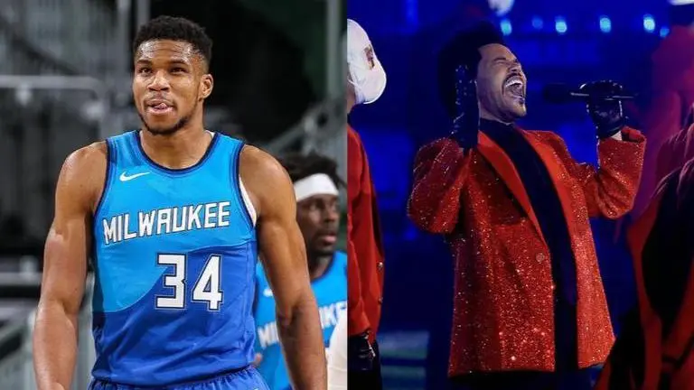 Giannis Antetokounmpo's witty Super Bowl halftime joke on The Weeknd has fans laughing giannis antetokounmpo