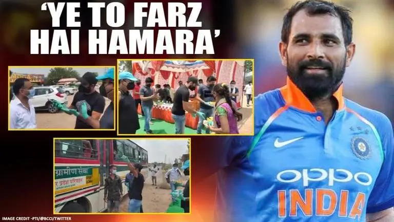 Mohammad Shami distributes food & masks to migrants on UP highway, joins Covid relief work Mohammad Shami