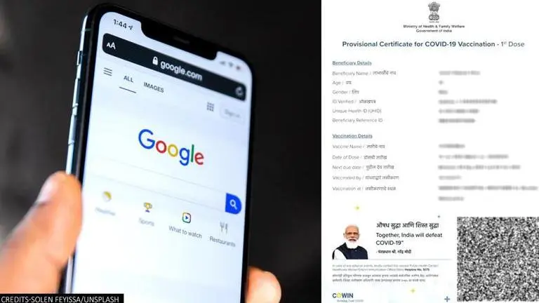 Google, Android, COVD-19 vaccination card