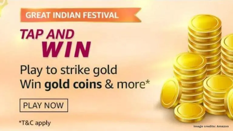Amazon Quiz Great Indian Festival Tap and Win: Answer one question to enter the lucky draw Amazon Quiz Great Indian Festival Tap and Win answer