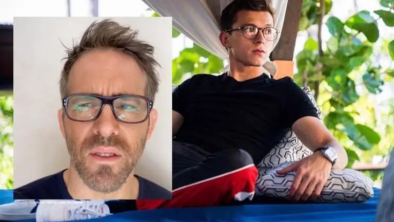 Jake Gyllenhaal and Tom Holland pull off shirtless handstand as Ryan Reynolds says 'NO!' Jake Gyllenhaal