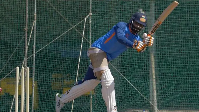 Blessed to wear India jersey again after knee injury: Jadeja Ravindra Jadeja in action during India's practice session