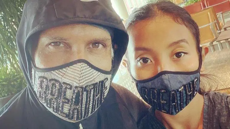 Milind Soman, Ankita Konwar share pictures of their first flight after six months Milind Soman