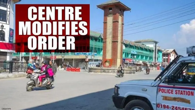 Centre amends its 2-day old reservation of jobs order after backlash from J&K parties J&K