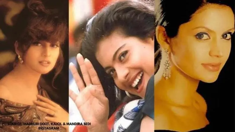 Madhuri Dixit, Kajol & Mandira Bedi's vintage throwbacks bring delight to fans | See pics Madhuri Dixit