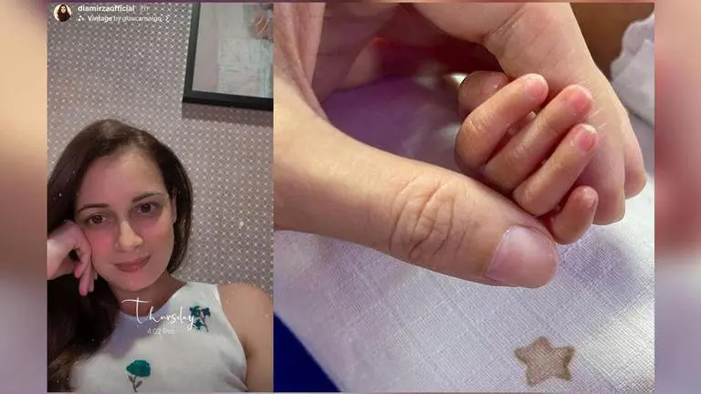 Dia Mirza shares first picture of son Avyaan; says 'We're celebrating Elephant's Day' Dia Mirza