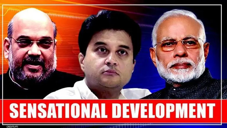 MEGA Twist: Jyotiraditya Scindia reaches PM Modi's residence with Amit Shah amid MP crisis Scindia