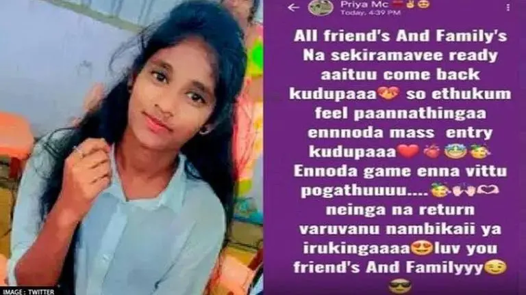 'I will return soon...': Footballer Priya's heartbreaking final post hours before death Priya R