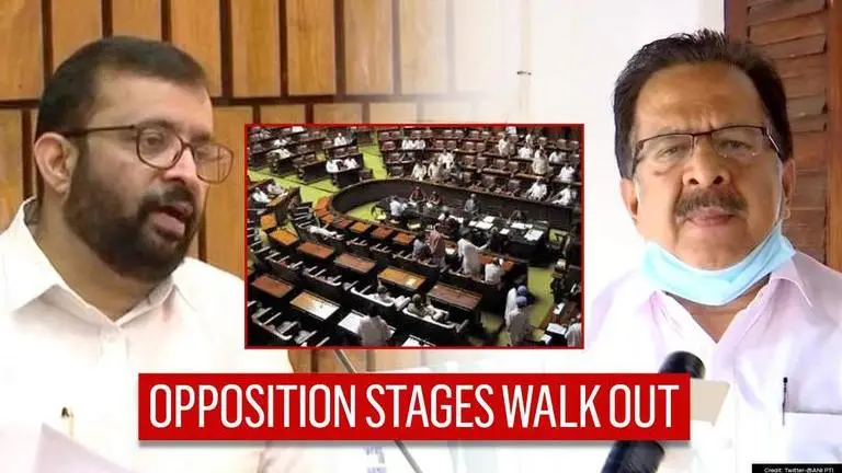 Opposition UDF stages walkout after Kerala assembly rejects motion to remove speaker Kerala