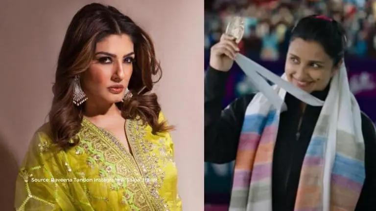 Source: Raveena Tandon Instagram, Saina Trailer