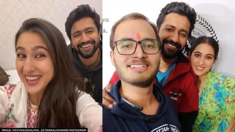 Sara Ali Khan, Vicky Kaushal's pictures from next film's sets leaked online; see here Sara Ali Khan, Vicky Kaushal, Luka Chuppi 2, Luka Chuppi, Luka Chuppi 2 shooting in Indore