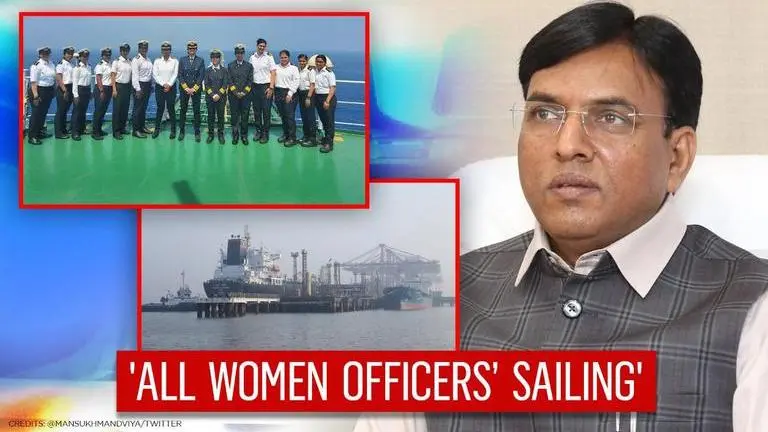 Shipping Minister flags off first All-Women Crew' on MT Swarna Krishna to mark Women's Day Shipping Minister