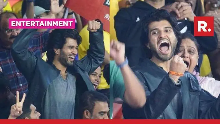 Vijay Deverakonda can't hold his excitement during volleyball match, watch video vijay deverakonda