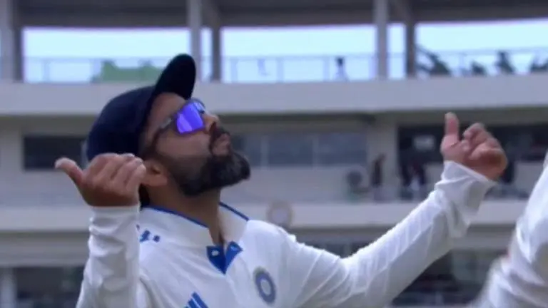 Virat Kohli showcases amazing dance moves during India vs West Indies 1st Test- WATCH