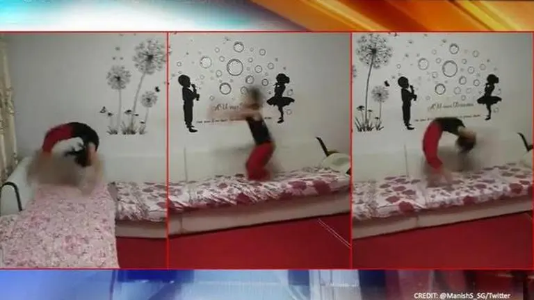 Little girl acing somersault on loop leaves netizens stunned, video goes viral (Image Credits: ManishS_SG/Twitter)