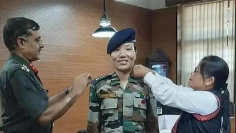 Ponung Doming, Arunachal's 1st woman Lieutenant garners appreciation Ponung Doming