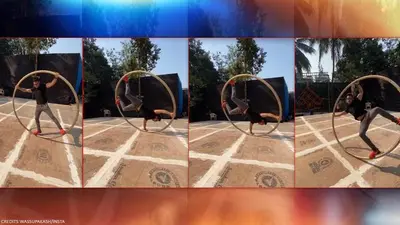 Amusing video shows dancer acing dance move on CYR wheel Amusing video shows dancer acing dance move on CYR wheel I Watch