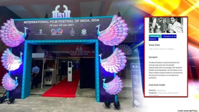 IFFI makes error in credit & synopsis of Satyajit Ray film 'Sonar Kella', apologises later IFFI mentions Chulbul Pandey, Arbaaz, Malaika in credits of Satyajit Ray film, apologises
