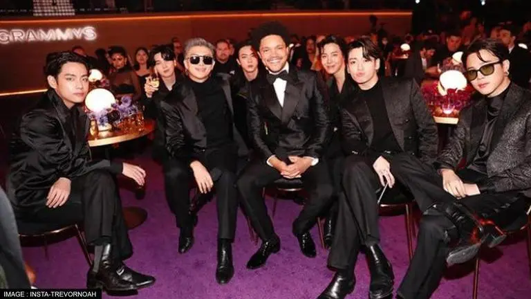 Trevor Noah showers praise on BTS after meeting them at Grammys; 'nicest group of people' Trevor Noah, BTS