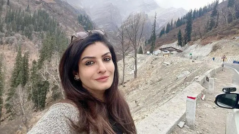 Raveena Tandon is 'somewhere between heaven & earth'; shares pic from mountains Raveena Tandon