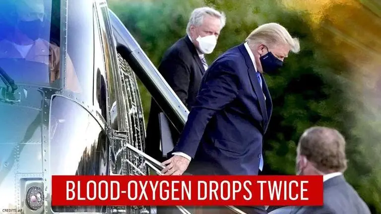 Donald Trump's blood-oxygen has dropped twice reveal docs; may discharge him on Monday Donald Trump