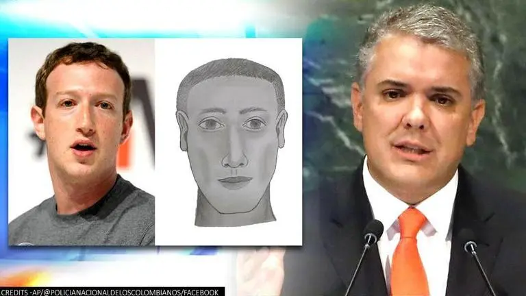 Colombian Police announce $3 million reward for suspect 'looking like' Facebook CEO Colombian Police