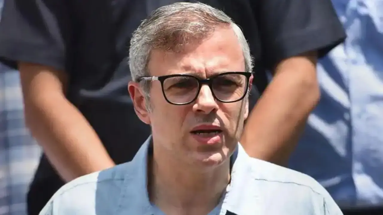 Omar Abdullah Criticises Pakistan’s Withdrawal from India Clash, Warns Against Politicising Sport Omar Abdullah addresses a party workers rally.