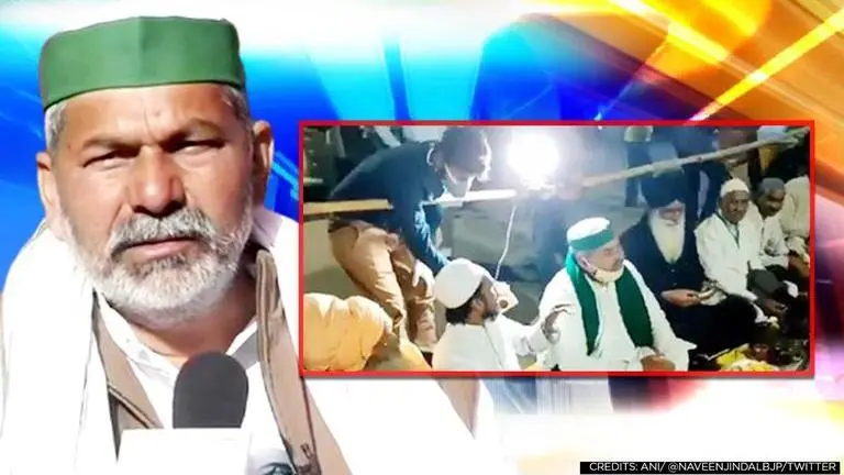 Rakesh Tikait rebuts BJP questioning his Iftar Party amid Covid; seeks vaccine for farmers ANI/@naveenjindalbjp/Twitter