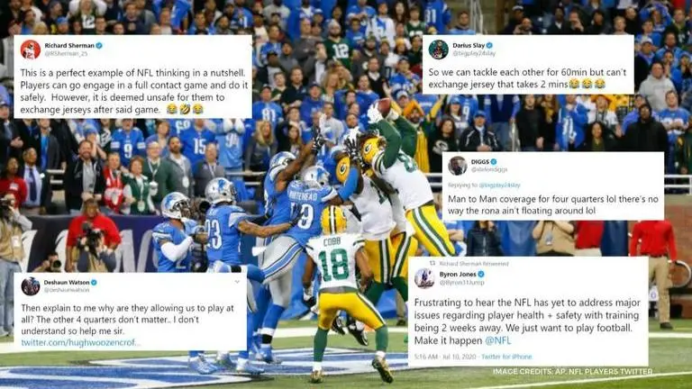 NFL bans jersey swap: Players ridicule league's latest health & safety protocols nfl bans jersey swap