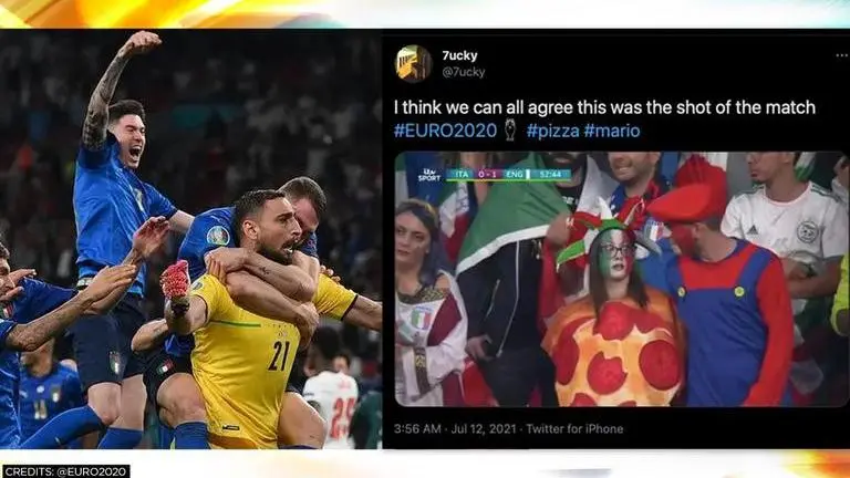 Euro 2020: Pizza-Mario couple in crowd become 'favourite' part of match; See memes Euro 2020