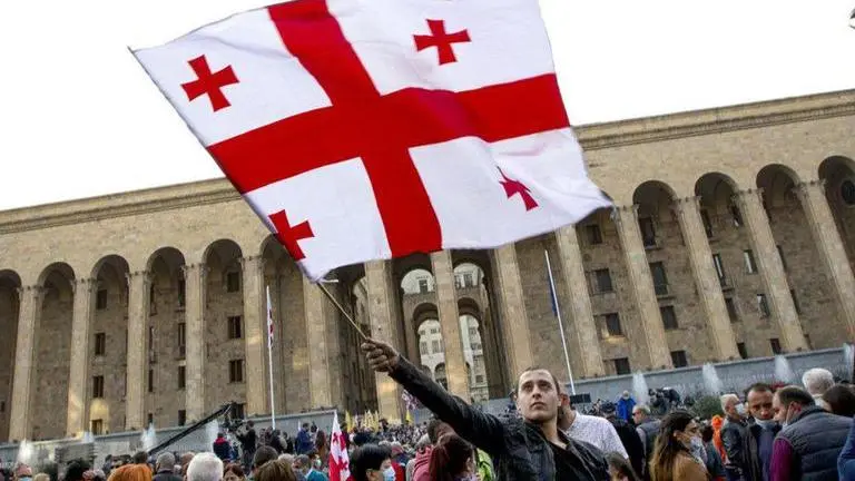 Georgia: Opposition holds protests with supporters outside country's Parliament in Tbilisi Georgia