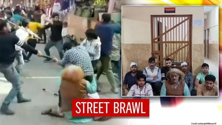 Battle royale on streets of UP's Baghpat shocks all; 8 held in chaat-sellers' brawl; WATCH Baghpat