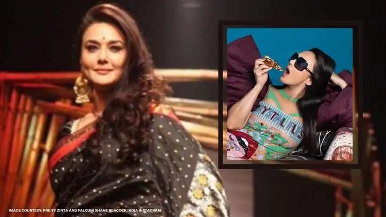 Preity Zinta rocks a quirky 'wish you were here' outfit; suggests a pizza when in doubt Preity Zinta