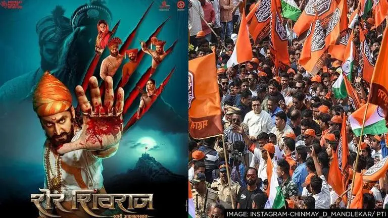 Raj Thackeray's party warns of 'MNS-style protest' if Sher Shivraj doesn't get prime shows Ameya Khopkar, sher shivraj movie, sher shivraj movie poster, chinmay mandlekar, mns, raj thackeray