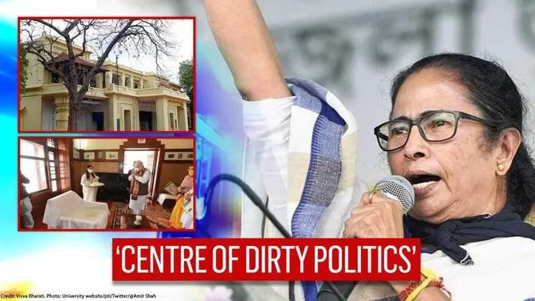 WB CM Mamata terms Visva Bharati VC 'BJP man'; says it's now a 'centre of dirty politics' Mamata at Visva Bharati