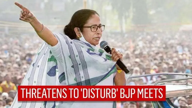 Mamata Banerjee threatens 'Will send people disturb BJP meetings" amid TMC-BJP clashes Mamata Banerjee