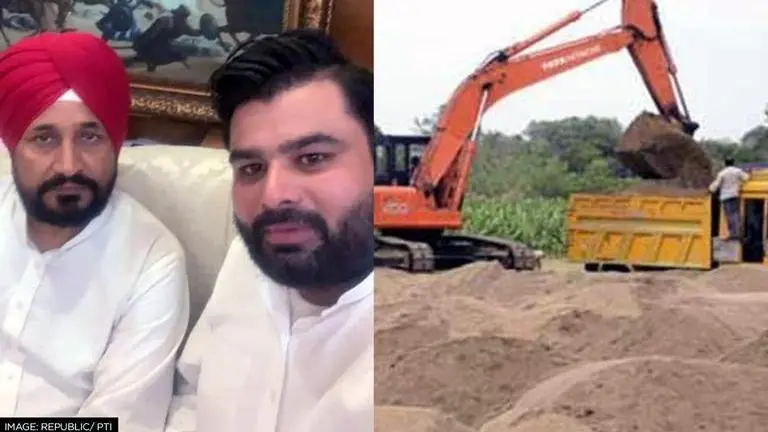 Channi's nephew arrested: All you need to know about the multi crore illegal mining case Charanjit Singh Channi with nephew