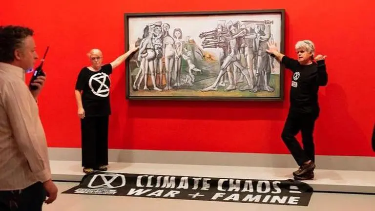 In Australia, climate activists glue themselves to Picasso painting; get arrested Australia